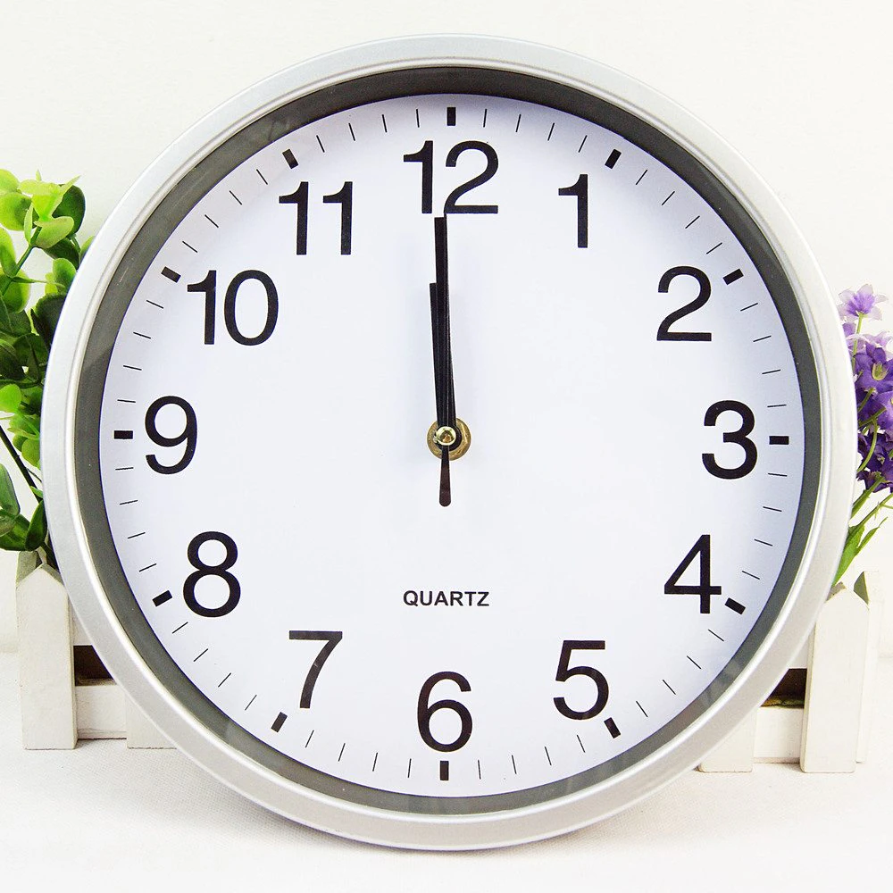 Minimalist White Round Wall Clock