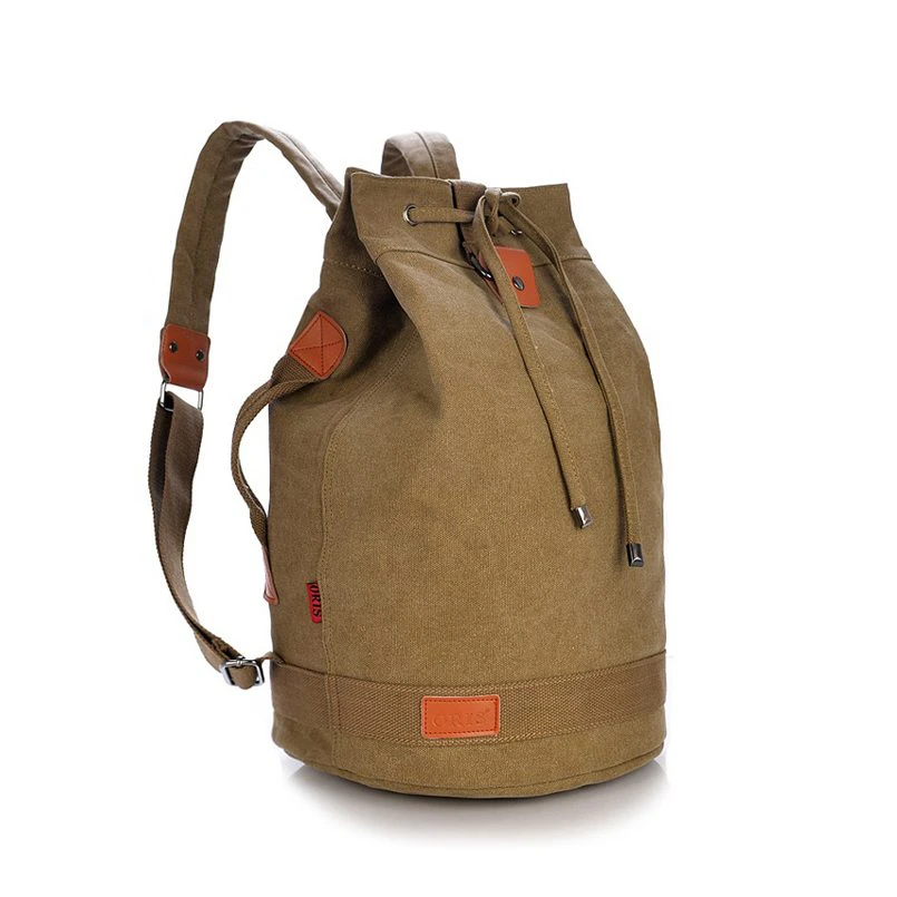 Canvas Travel Bucket Backpack
