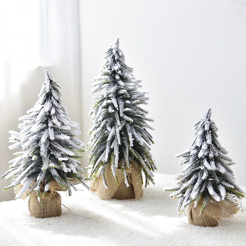 Mini Flocked Desktop Christmas Tree