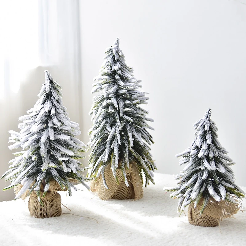 Mini Flocked Desktop Christmas Tree