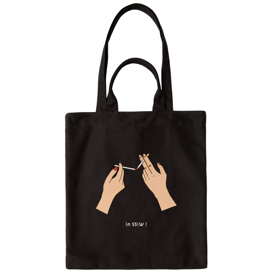 Printed Canvas Art Tote
