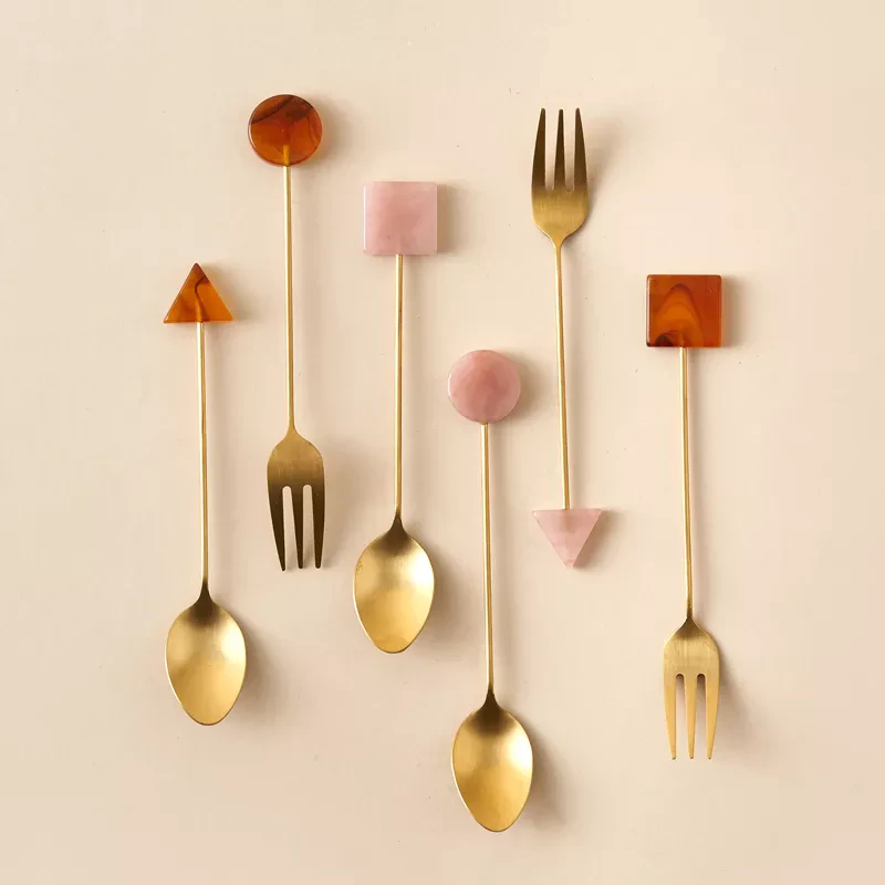 Geometric Teaspoon Set