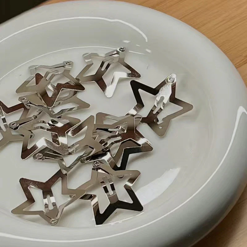 Silver Star Barrettes