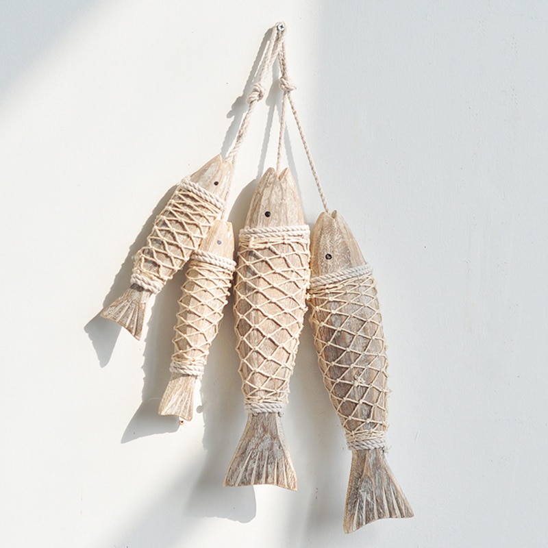 Scandi Wood Fish Wall Hanging