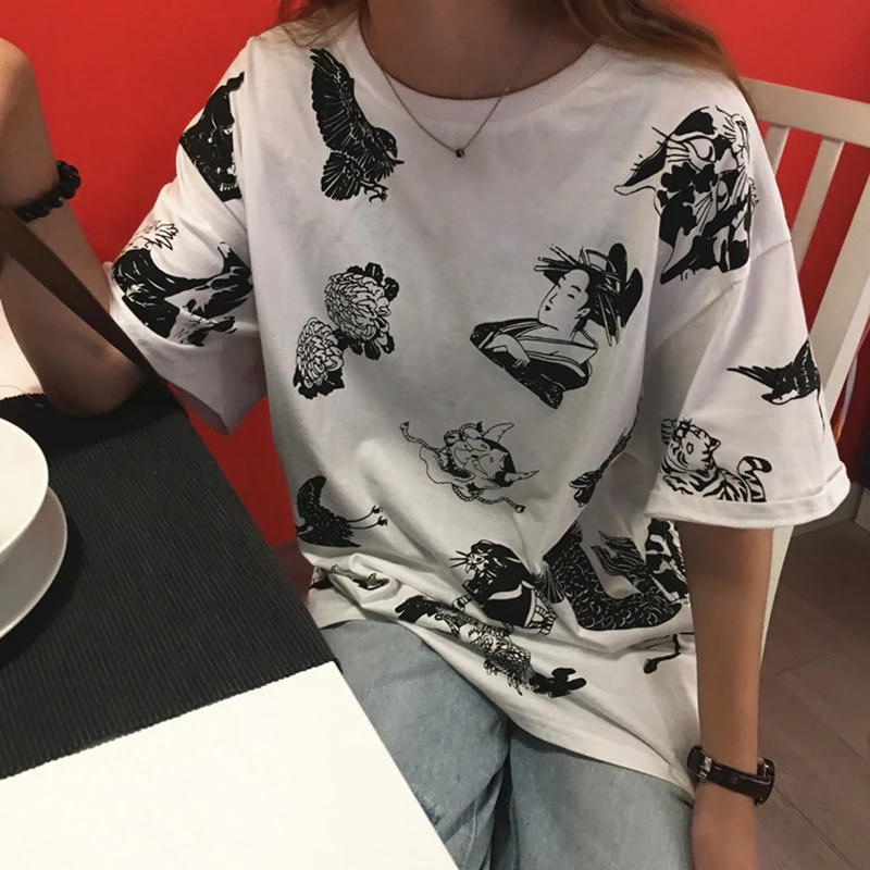 Japanese Monochrome Print Tee