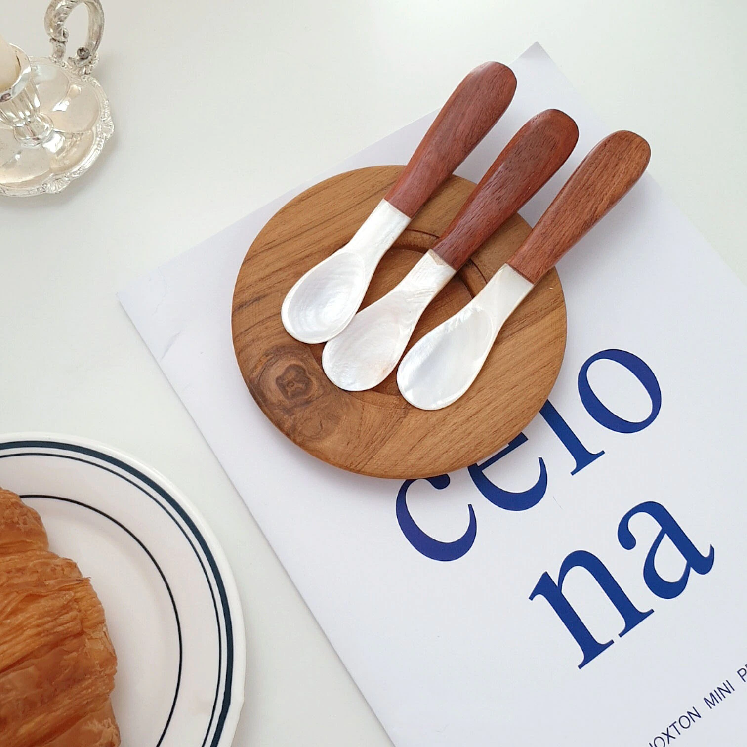 Wood & Shell Tea Spoon