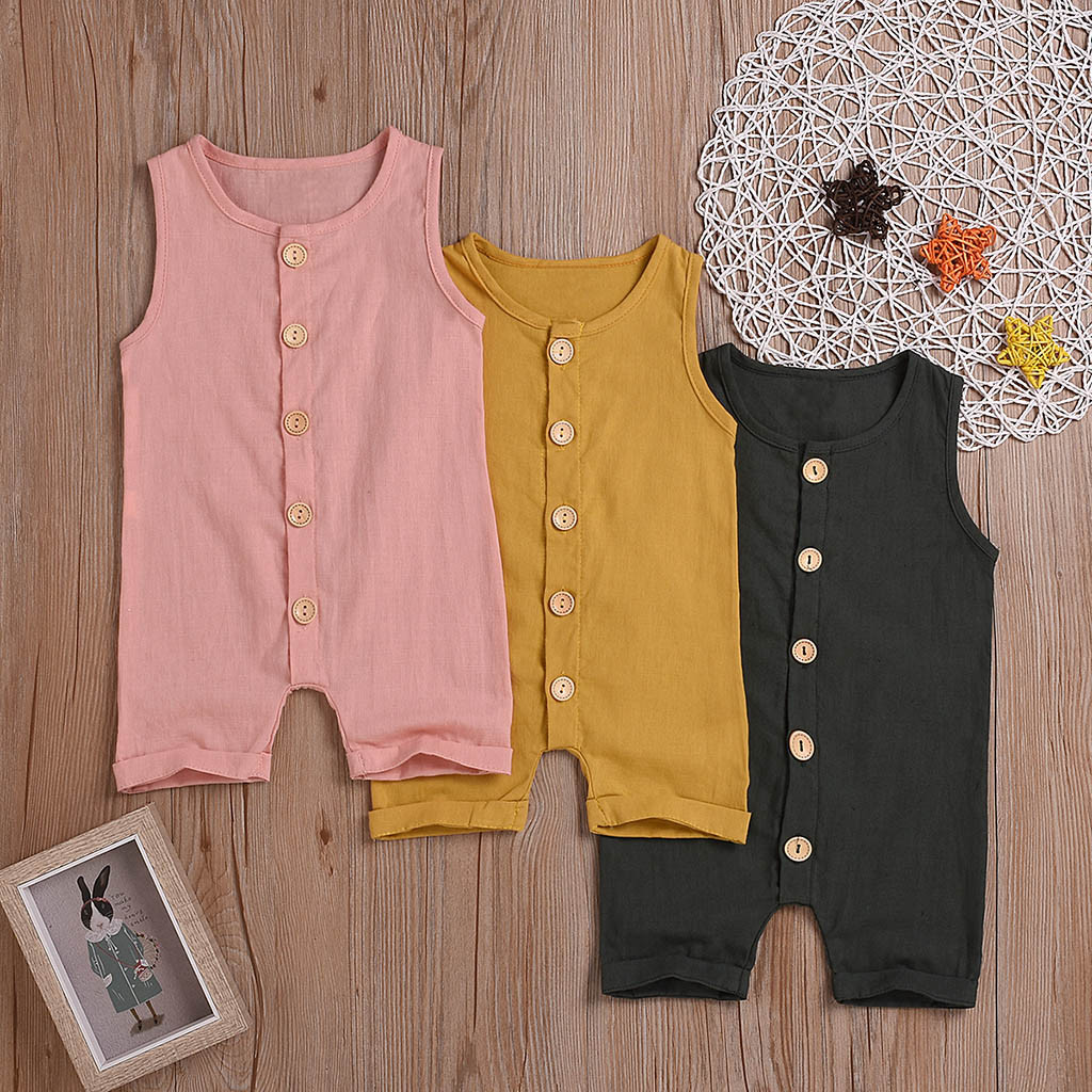 Linen Toddler Summer Romper