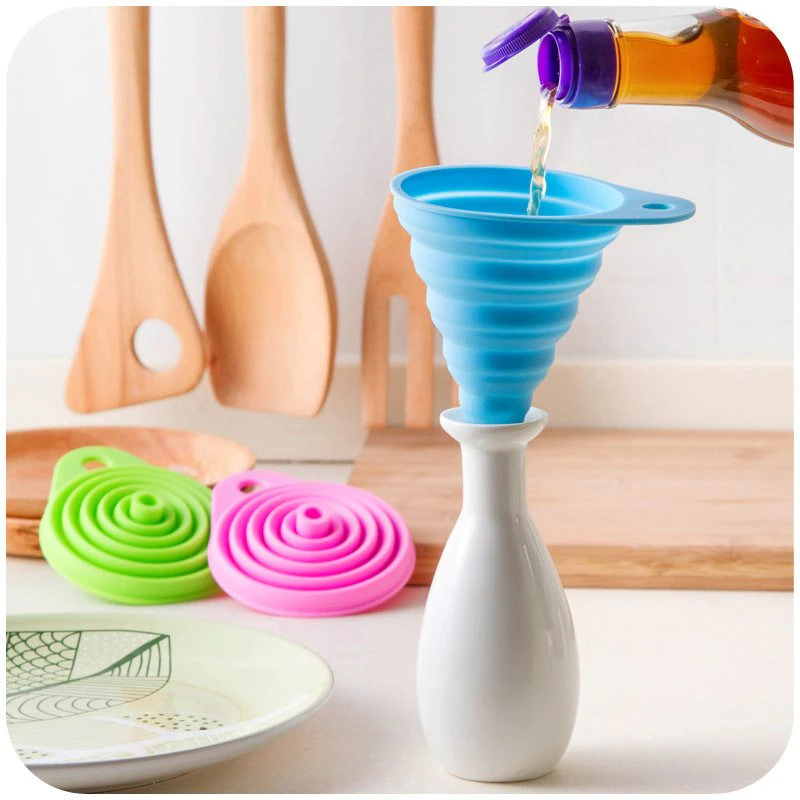 Collapsible Silicon Funnel
