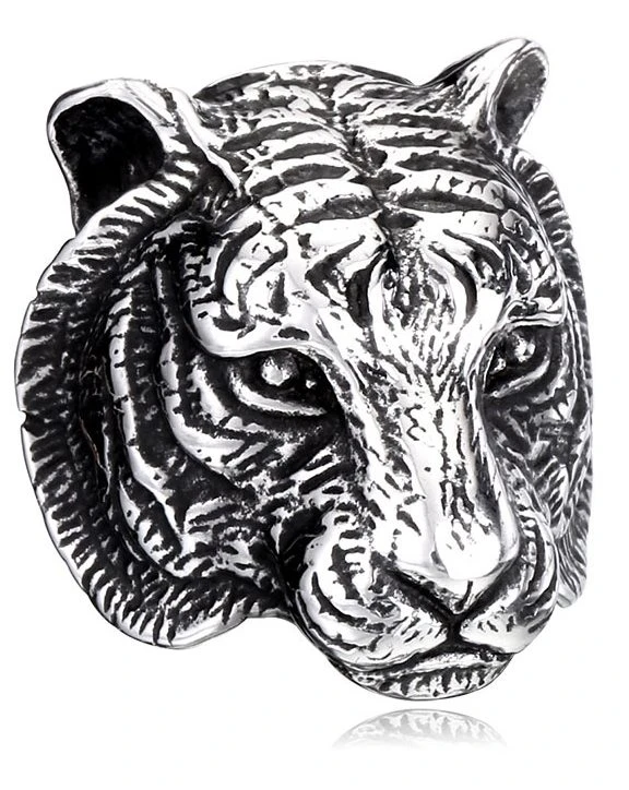 Tiger Head Stainless Steel Ring