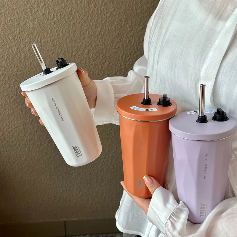 Stainless Steel Straw Thermos
