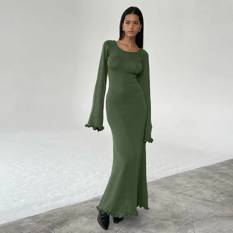 Ruffle Flare Maxi dress