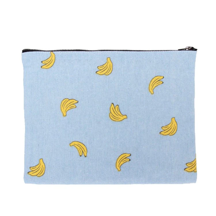 Banana linen purse