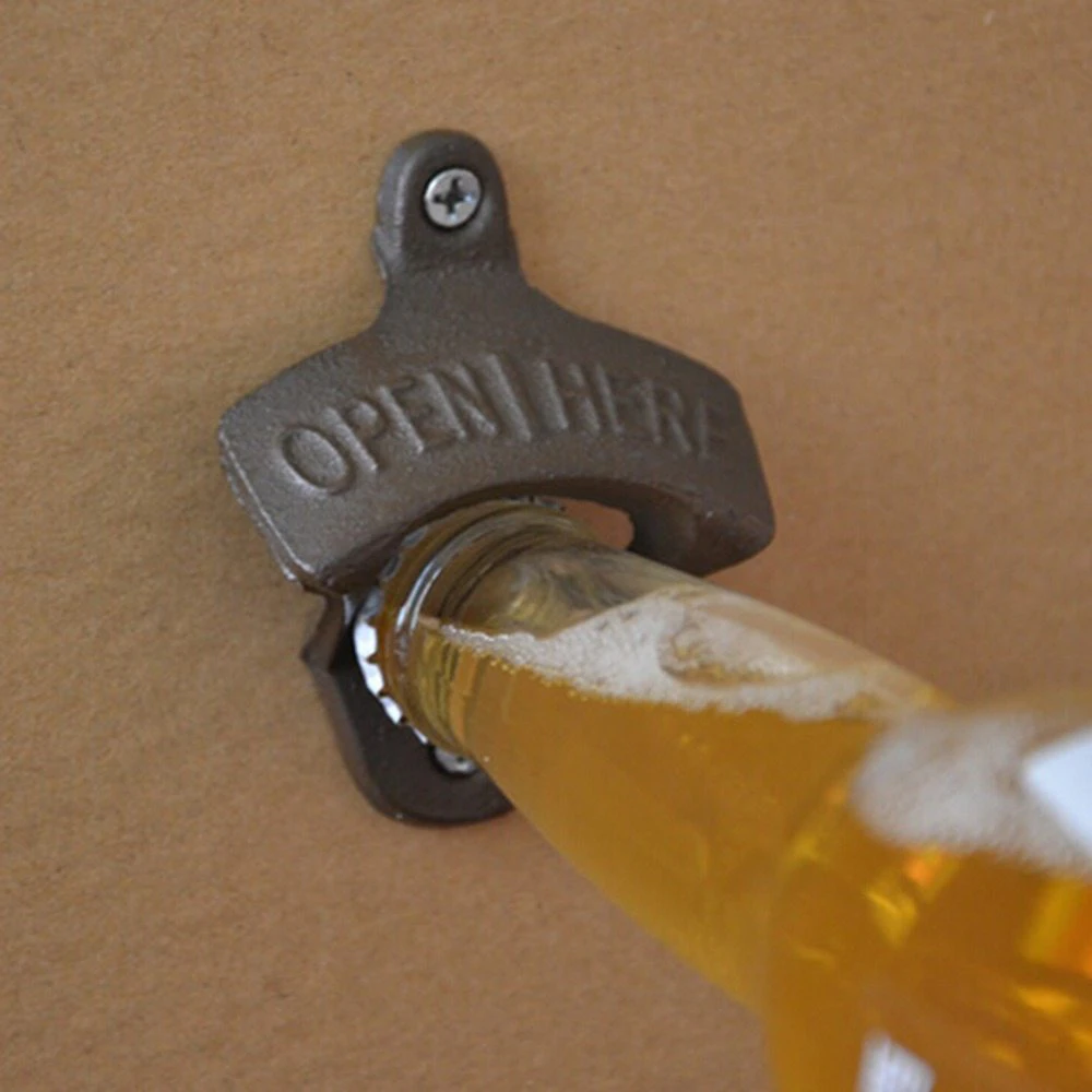 Wall Mounted Wrought Iron Bottle Opener