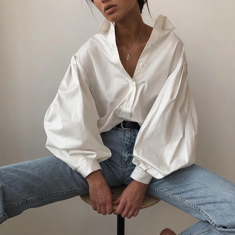White Oversize Blouse