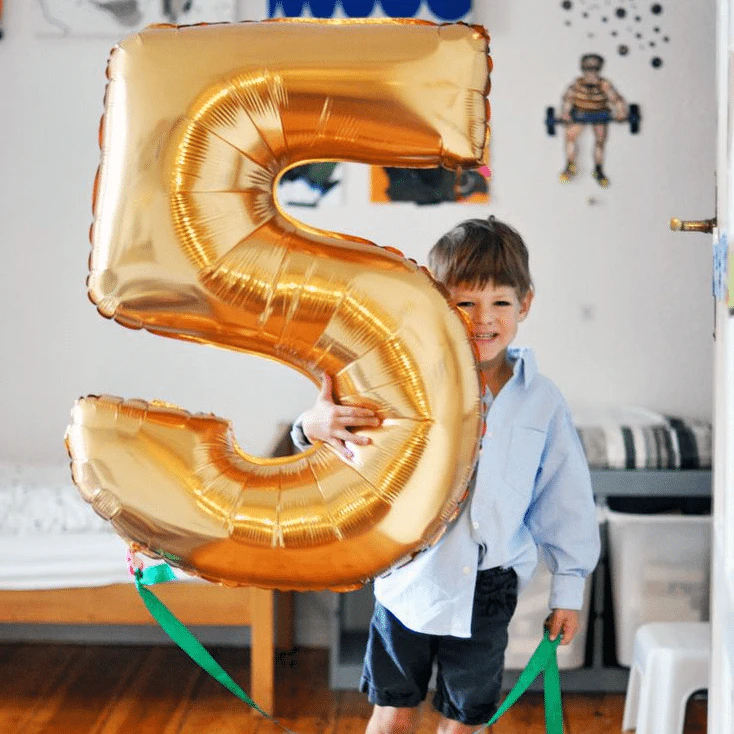 Oversize Gold Balloon Numbers