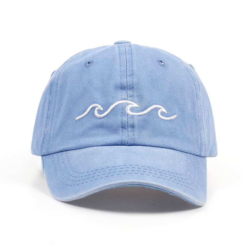 Wave Embroidered Dad Cap
