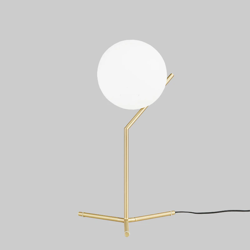 Modernist Gold Globe Table Lamp