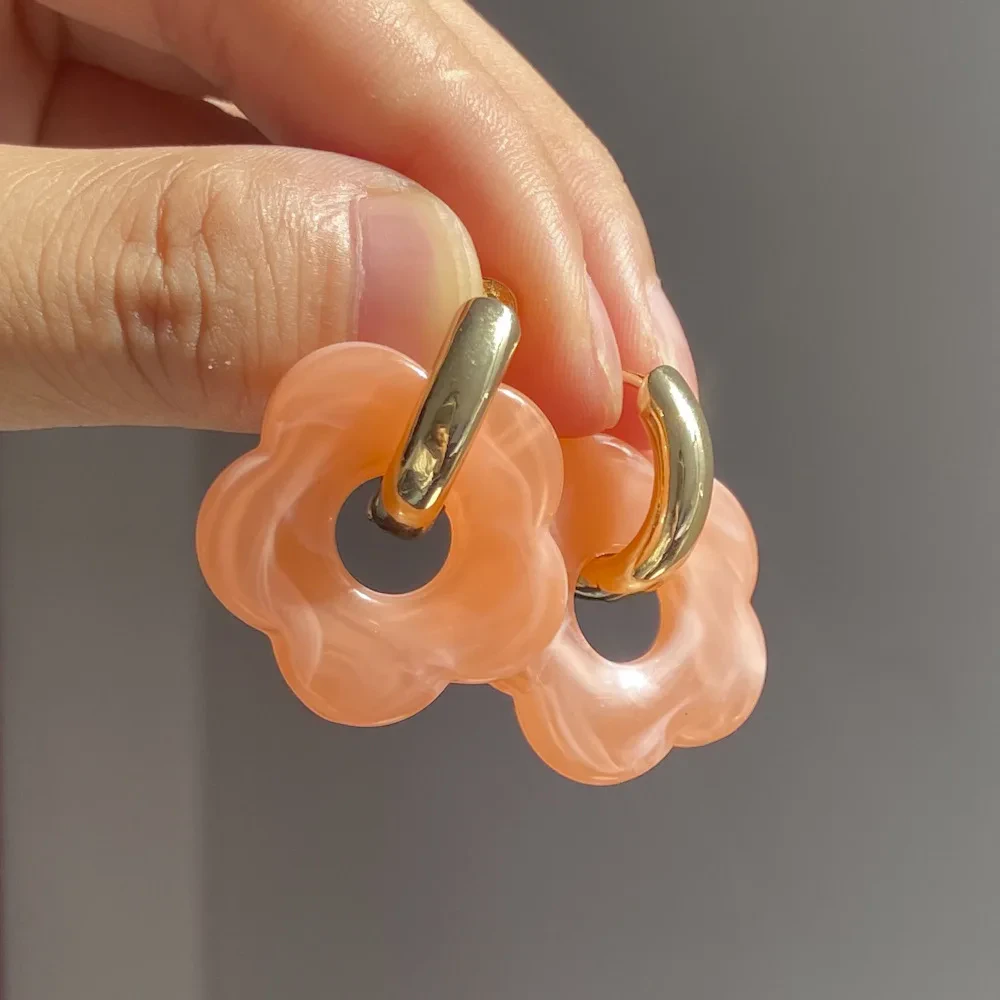 Resin Flower Earrings