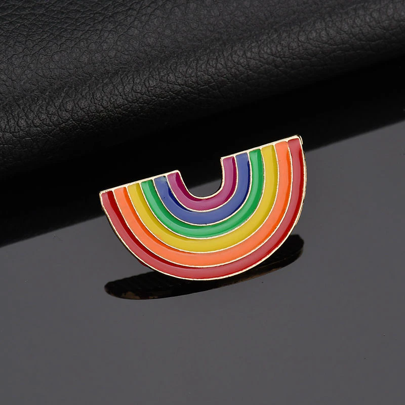 Rainbow Enamel Brooch