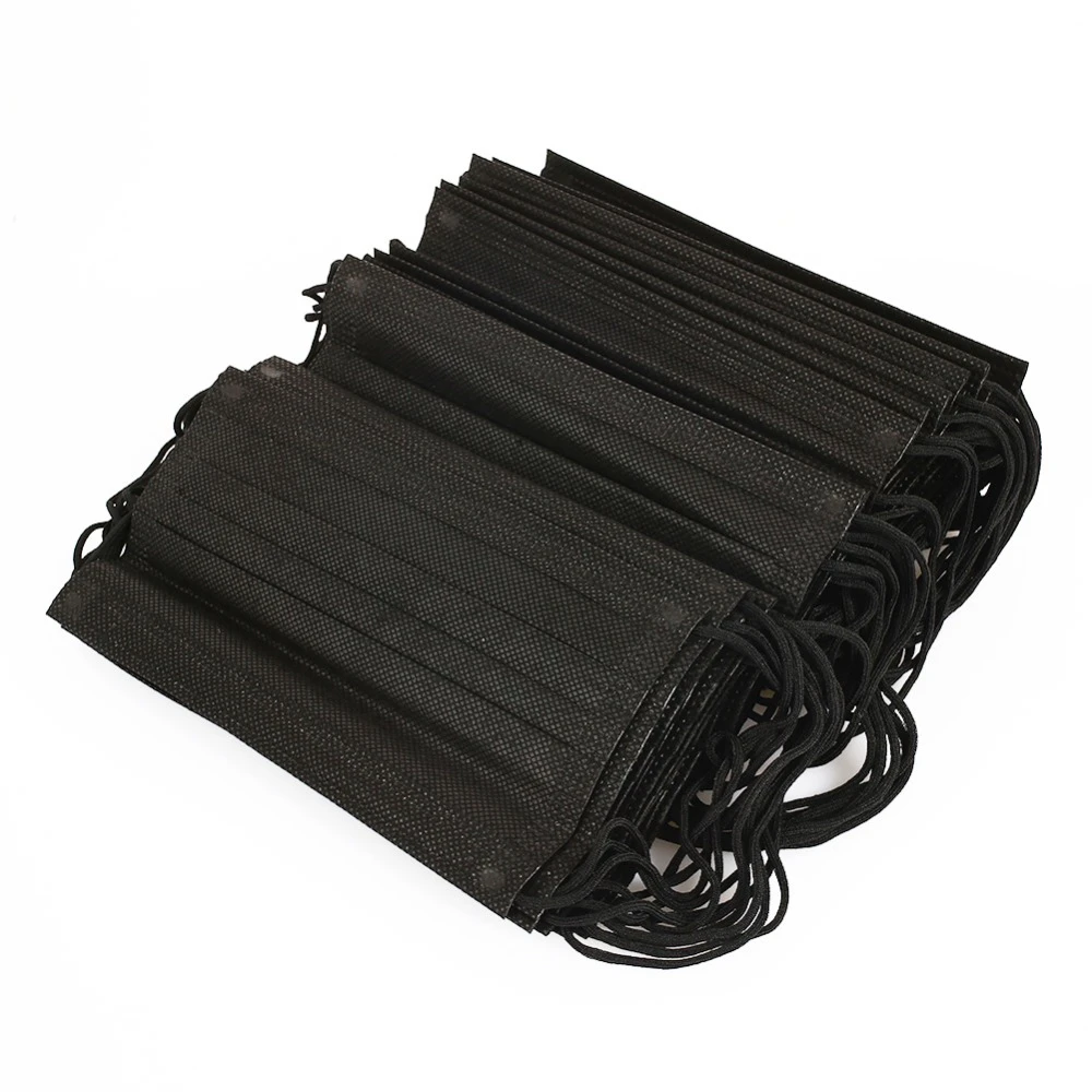 50pc Black Face Masks