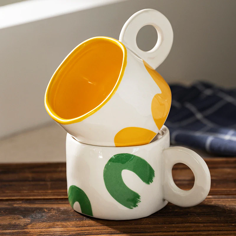 Ring Handle Ceramic Mug
