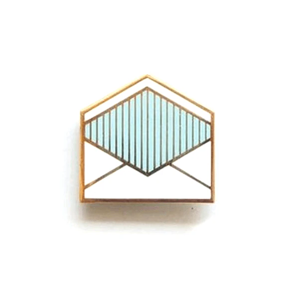 Envelop Brooch Pin