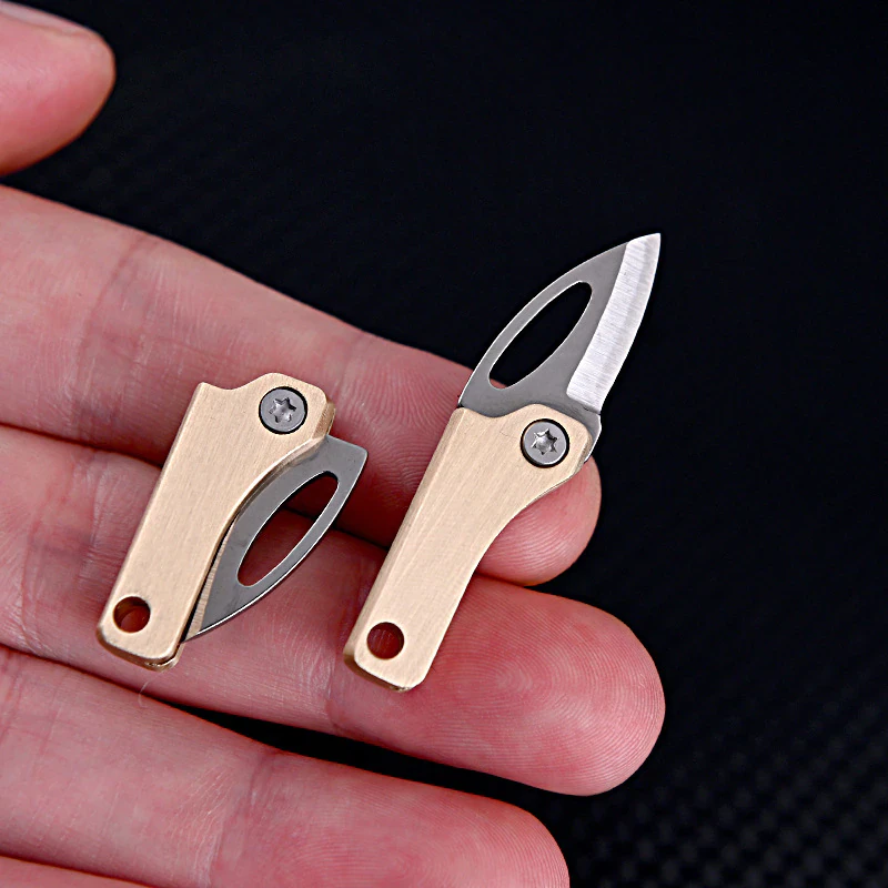 Brass Folding Mini Knife