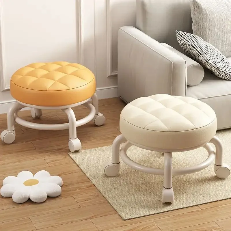Padded Rolling Stool