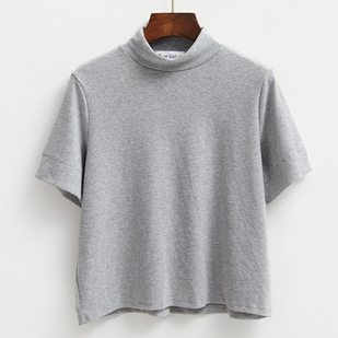 Womens High Neck Crop Tee