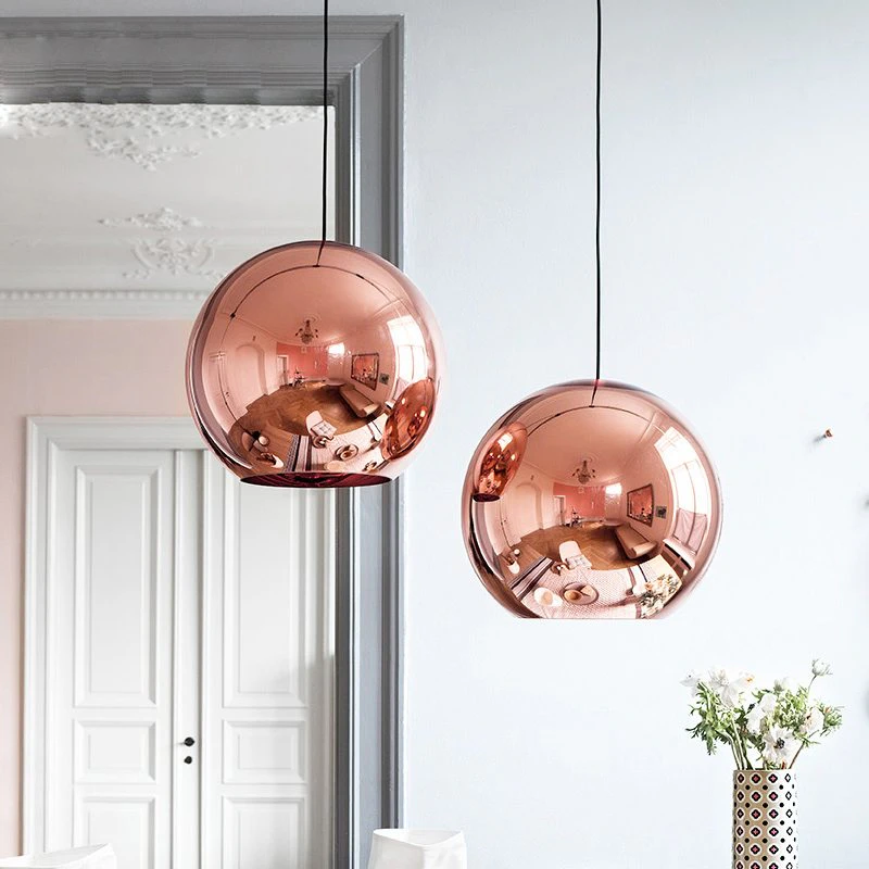 Copper GLobe Pendant Light