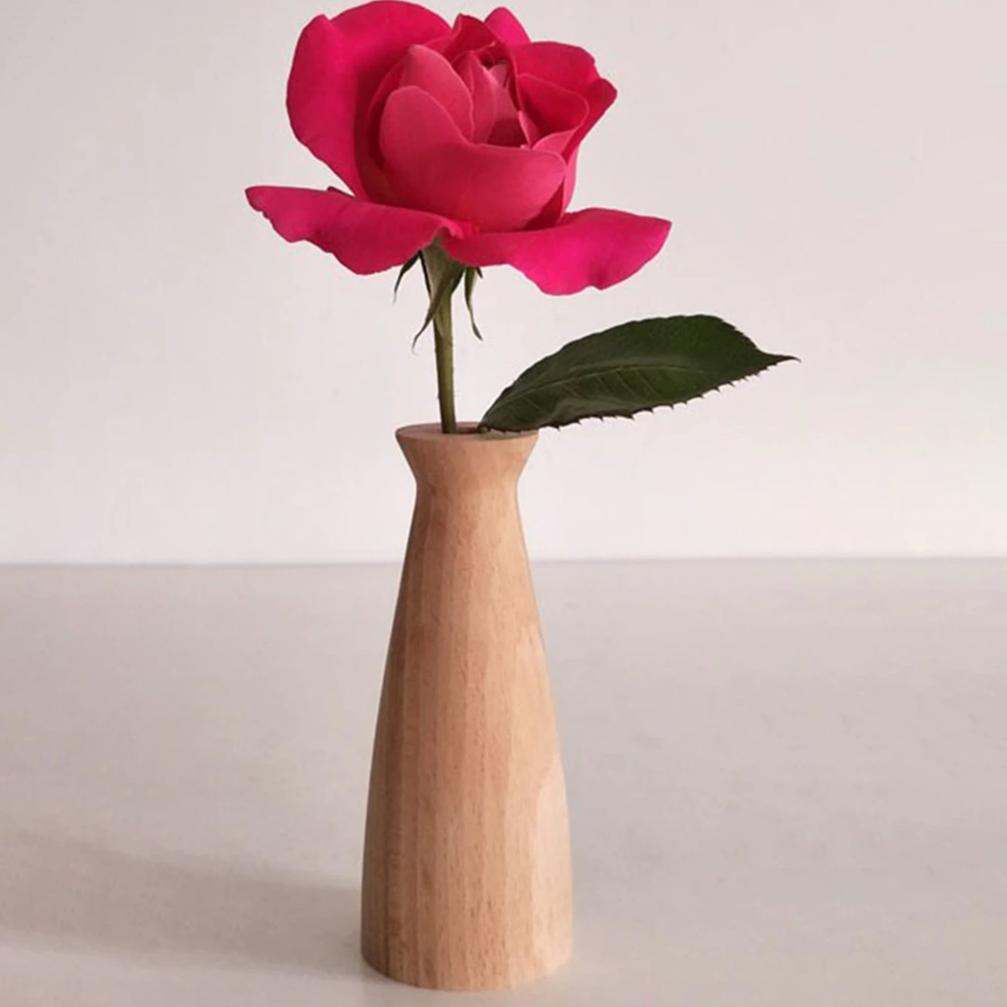 Rustic Beech Wood Vase