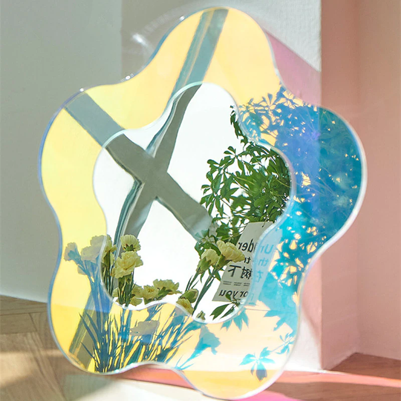 Iridescent Wavy Acrylic Mirror