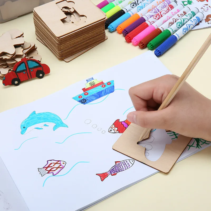 Wooden Drawing Stencils