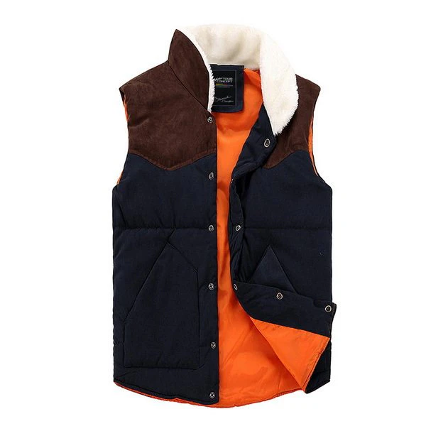 Wool Collar Winter Vest