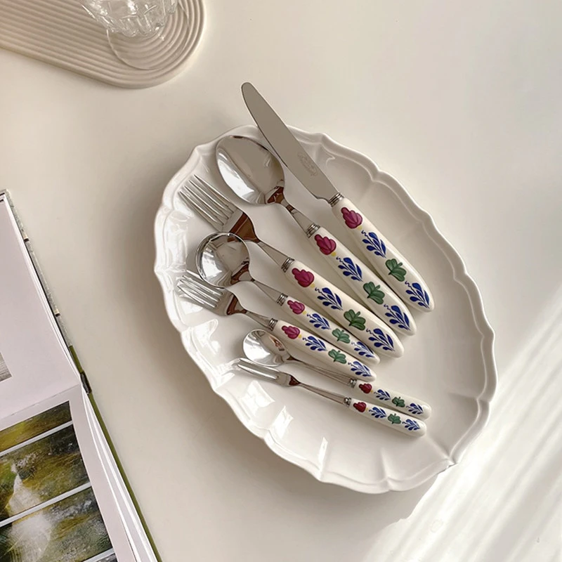 Vintage Style Floral Cutlery