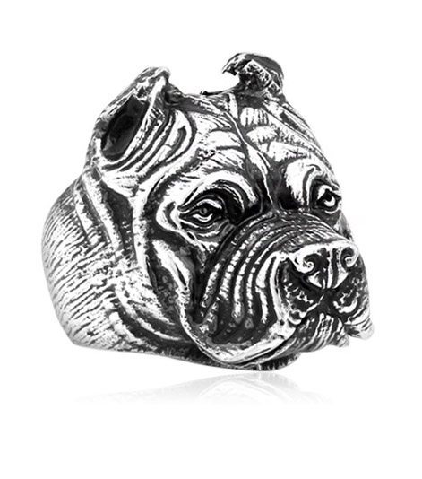 Stainless Steel Bulldog Ring