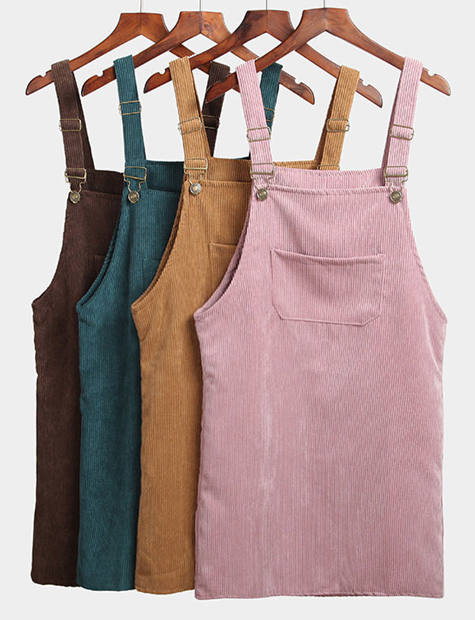 Corduroy Overall Dress