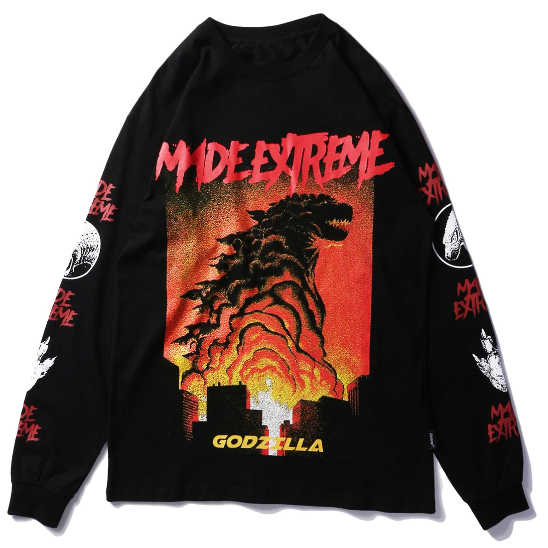 Godzilla Print Long Sleeve Tee