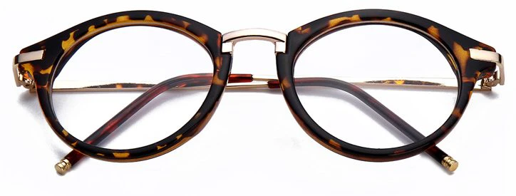 Womens Leopard Gold Eyeglasses