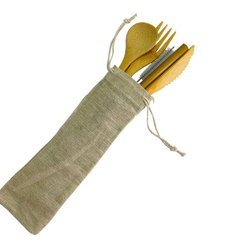 Bamboo Cutlery Travel Pack