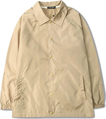 Khaki Coach Jacket Windbreaker