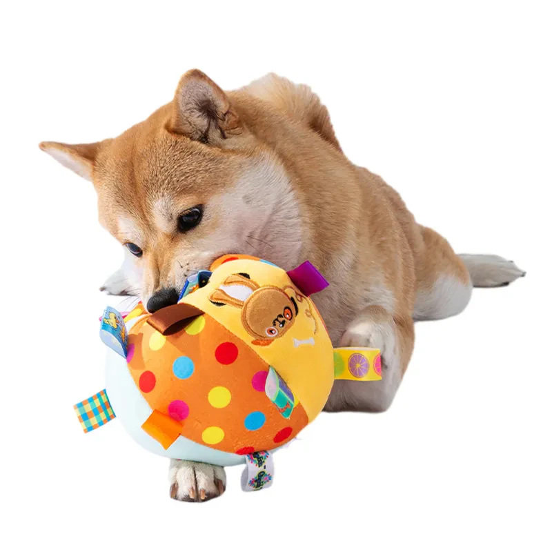 Plush Dog Rattle Toy