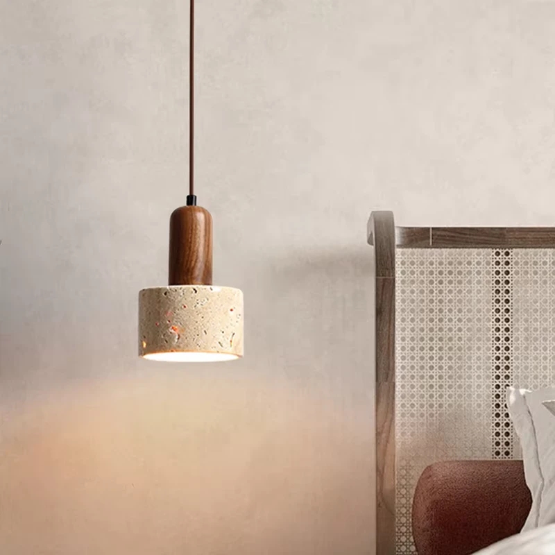 Wood and Marble Pendant