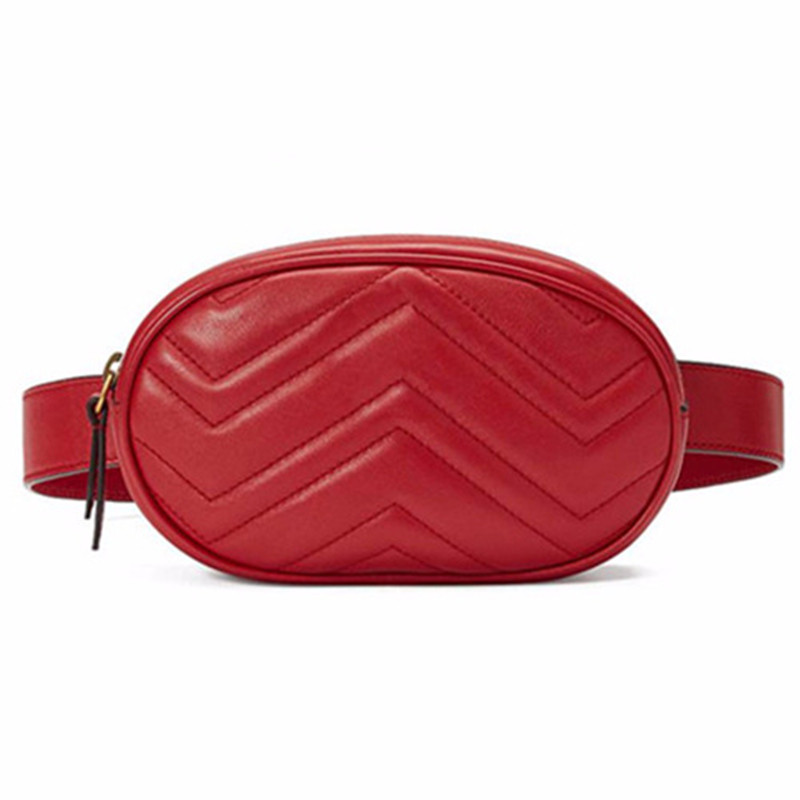 Red Quilted Belt Bag