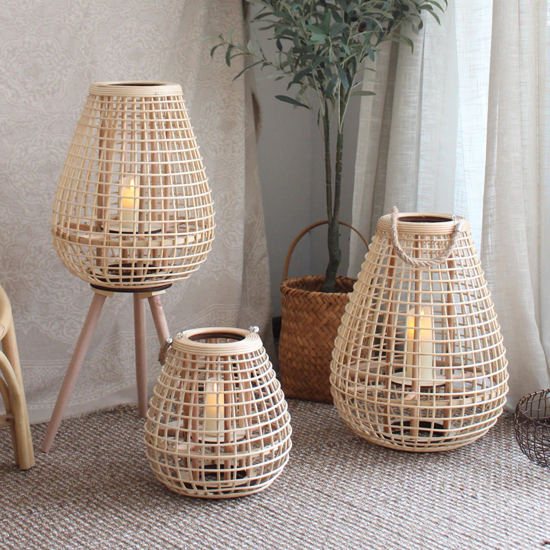 Rattan Lantern Candle Holder