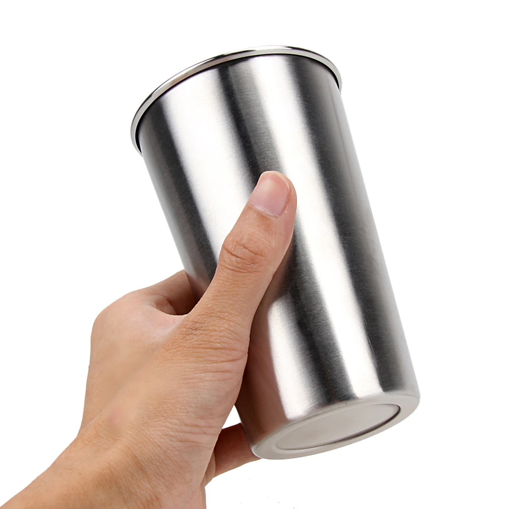 Stainless Steel 500ml Pint Cups