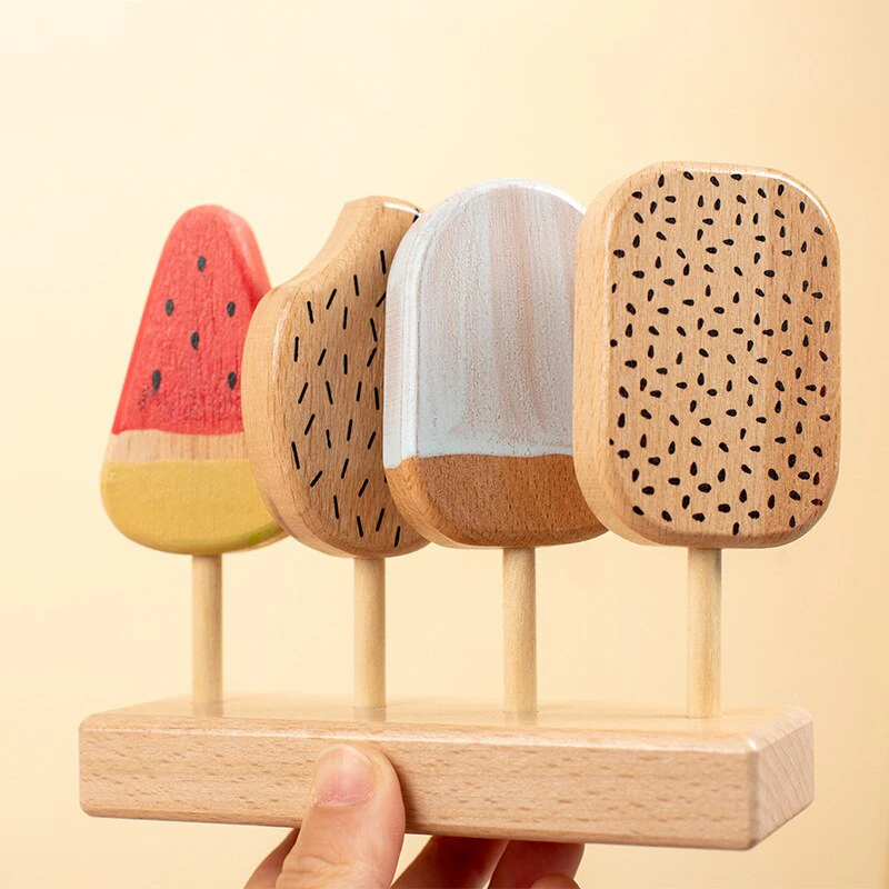 Wooden Ice-Cream Play Food