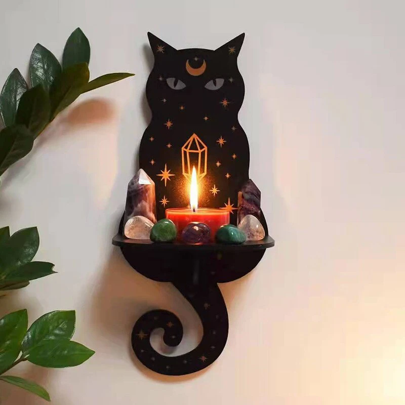 Celestial Cat Crystal Shelf