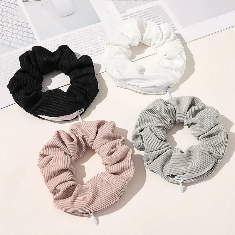 Scrunchy With Zipper Pocket