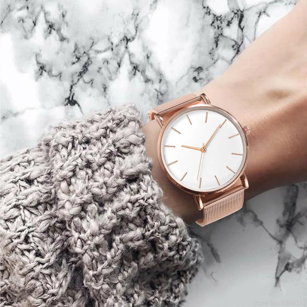 Rose Gold Minimalist Wristwatch